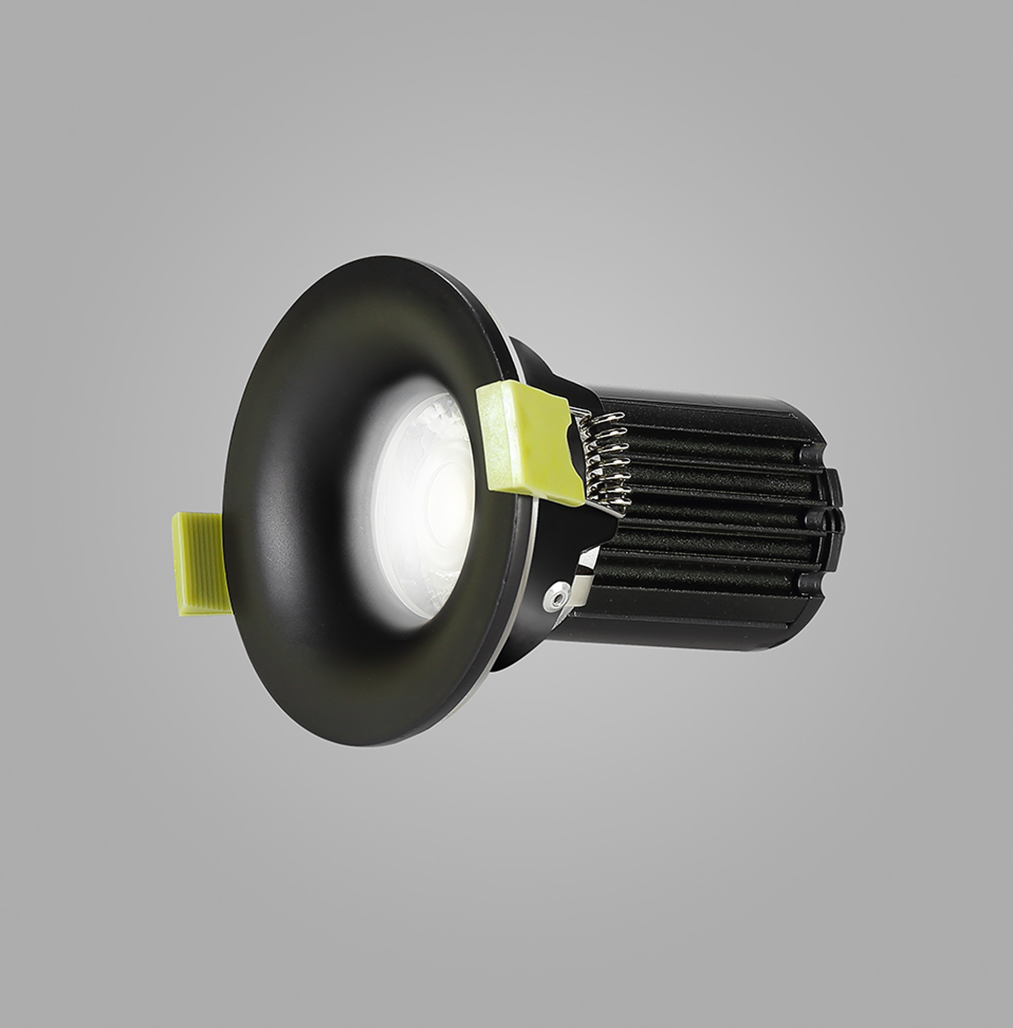 Bruve 12 Tridonic powered 12W 2700K 1200lm 36° LED Engine,300mA , CRI>90 LED Engine Matt Black Fixed Round Recessed Downlight, Inner Glass cover, IP65 DM201532  Dlux Bruve 12 IP65